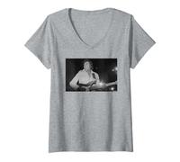 Womens Carl Perkins Live In Nashville Rockabilly By Simon Fowler V-Neck T-Shirt