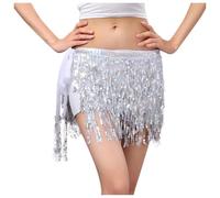 Women's Carnival Fringe Skirt Costume, Belly Dance Waist Scarf Skirt For Party Festive Event Stage Performance Indian Dance Outfit