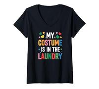 Women's Carnival My Costume is in The Laundry Humor V-Neck T-Shirt