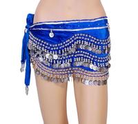 Women's Carnival Sequin Skirt Costume, Sparkly Beaded Hip Scarf For Belly Dance Practice Performance Party Festive