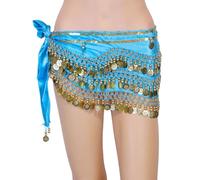 Women's Carnival Sequin Skirt Costume, Sparkly Beaded Hip Scarf For Belly Dance Practice Performance Party Festive
