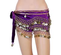 Women's Carnival Sequin Skirt Costume, Sparkly Beaded Hip Scarf For Belly Dance Practice Performance Party Festive