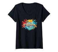 Women's Carolina Beach North Carolina Sand Dunes Beach Novelty V-Neck T-Shirt