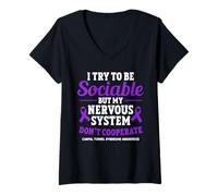 Women's Carpal Tunnel Syndrome Warrior V-Neck T-Shirt