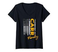 Women's Carr Surname American Carr Last Name Carr V-Neck T-Shirt