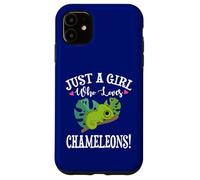 Womens Cartoon Kawaii Just Girl Who Loves Chameleons Lover Case for iPhone 11