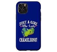 Womens Cartoon Kawaii Just Girl Who Loves Chameleons Lover Case for iPhone 11 Pro