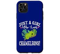 Womens Cartoon Kawaii Just Girl Who Loves Chameleons Lover Case for iPhone 11 Pro Max