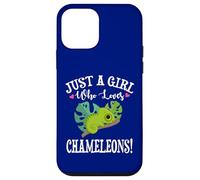 Womens Cartoon Kawaii Just Girl Who Loves Chameleons Lover Case for iPhone 12 mini