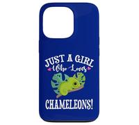 Womens Cartoon Kawaii Just Girl Who Loves Chameleons Lover Case for iPhone 13 Pro