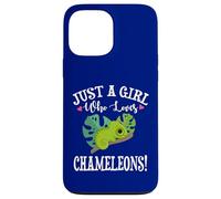 Womens Cartoon Kawaii Just Girl Who Loves Chameleons Lover Case for iPhone 13 Pro Max