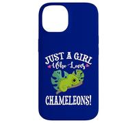 Womens Cartoon Kawaii Just Girl Who Loves Chameleons Lover Case for iPhone 14