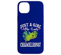 Womens Cartoon Kawaii Just Girl Who Loves Chameleons Lover Case for iPhone 14 Plus