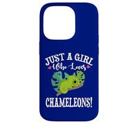 Womens Cartoon Kawaii Just Girl Who Loves Chameleons Lover Case for iPhone 14 Pro
