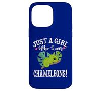 Womens Cartoon Kawaii Just Girl Who Loves Chameleons Lover Case for iPhone 14 Pro Max