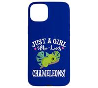 Womens Cartoon Kawaii Just Girl Who Loves Chameleons Lover Case for iPhone 15 Plus