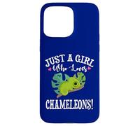 Womens Cartoon Kawaii Just Girl Who Loves Chameleons Lover Case for iPhone 15 Pro Max