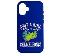Womens Cartoon Kawaii Just Girl Who Loves Chameleons Lover Case for iPhone 16