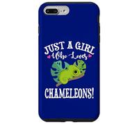 Womens Cartoon Kawaii Just Girl Who Loves Chameleons Lover Case for iPhone 7 Plus/8 Plus