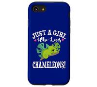 Womens Cartoon Kawaii Just Girl Who Loves Chameleons Lover Case for iPhone SE (2020) / 7 / 8