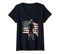 Women's Cartoon Tractor Tractors and Farm Equipment Farm Tractor V-Neck T-Shirt