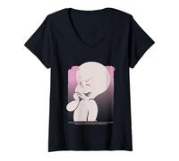Womens Casper Movie Merch Cheeky Wink Design V-Neck T-Shirt