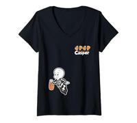 Women's Casper Trick Or Treat Halloween V-Neck T-Shirt
