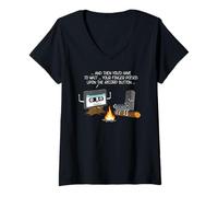 Women's Cassette Tapes Campfire Tales of Mixtapes 90s Nostalgia V-Neck T-Shirt