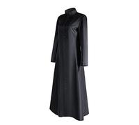 Women's Cassock Robe Church Robe Choir Minister Clergy Pulpit Liturgical Black White, Black, Large