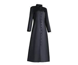 Women's Cassock Robe Church Robe Choir Minister Clergy Pulpit Liturgical Catholic Pirate Coat Pirate Frock Winter Coat Sexy Steampunk Costume Plus Size Victorian Jacket Modern Vampire Clearance
