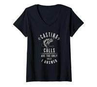 Womens Casting Calls are The Only Calls I Answer Fishing V-Neck T-Shirt