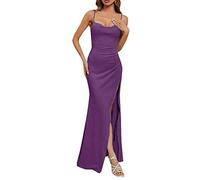 Women's Casual Body Building Vest Dress for Wedding Autumn, purple, XL