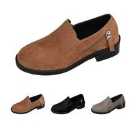 Womens Casual Boots Womens Slip On Boots Lightiweght Pump Boot Decor Plain Loafer Boot Retro Work Booties Leisure Outdoor Booties With Side Zip Daily Travel Bootie With Adjustable Strap