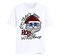 Women's Casual Christmas Print Shirts Crew Neck Short Sleeve T-Shirt Tops Tunic Blouse Baseball Shirt Women's Long Sleeve, black, XL