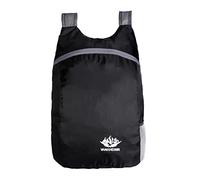 Womens Casual Daypack Laptop Backpack Lightweight Colorful Folding Bag Lightweight Backpack Outdoor Travel Large Capacity Sports Backpack Skateboard Backpack (Black, One Size)