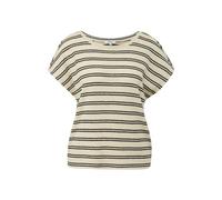 Women's Casual Fit Striped Sweatshirt with Round Neck s.Oliver Beige 44