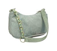 Women's Casual Flannelette Single Shoulder Crossbody Bag Laptop Shoulder Bag (Green, One Size)