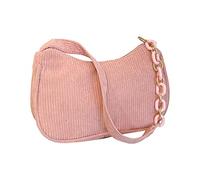 Women's Casual Flannelette Single Shoulder Crossbody Bag Laptop Shoulder Bag (Pink, One Size)