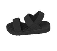 Women's Casual Flat Slide Sandals - Adjustable Elastic Strappy Double Bands Summer Flat Sandals Comfy