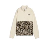 Women's casual half-zip crew neck jumper Puma Graphic Blanc M