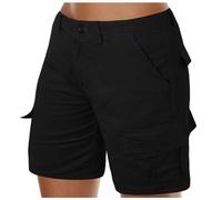 Womens Casual Hiking Cargo Shorts Multi-Pocket Cotton Combat Casual Work Utility Safety Trousers Outdoor Lightweight Ripstop Durable Workwear Shorts Summer Bermuda Short