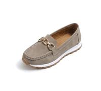 Women's Casual Loafers Comfortable Orthopedic Sneakers for Women Comfortable Round Toe Slip On Business Office Flats Shoe Criss Cross Metallic Chain Embellished Loafers (Gray,5)