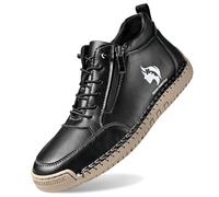 Women's Casual Loafers Zipper Ankle Strap Comfortable Light Touch that Never Pinches Black