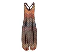Women's Casual Loose Dungarees Print Backless Sling Cotton Harem Pants Overalls Plus size Baggy Rompers Dungaree Ladies Vintage Stretch Sleeveless Suspender Jumpsuit