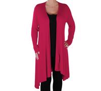 Womens Casual Open Front Long Sleeve Waterfall Jersey Blouse Cardigan Shrug