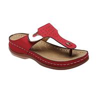 Womens Casual Open Toe Wedge Slide Sandals Summer Comfortable Soft Feetbed Slip On Walking Slippers Shoes for Women,Red,US4.5/EU35