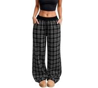Women's Casual Pants Drawstring Leopard Print Color Block Side Striped Straight Leg Wide Leg Loose Pants 4XL 5XL XXXXXL Brown Black Blue Navy Orange Red Yellow Green Brown