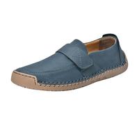 Women's Casual Slip On Shoes Loafers Leather Shoes with Hook-Loop Strap Anti-Slip Footwear Soft Sole for Driving Walking Outdoor Footwear Blue