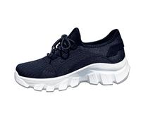Women's Casual Sneakers Spring and Autumn Single Shoes Mesh Breathable Casual Running Sneakers Commuting Travel Lightweight Sports Trainers Womens Walking Trainers Size 8 Dark Blue