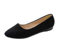Women's Casual Square Toe Ballet Flats Ladies Stylish Slip On Ballerina Flats Girls Fashionable Solid Color Ballet Pumps Dolly Shoes Womens Comfy Office Driving Flat Shoes Loafers n23 Black